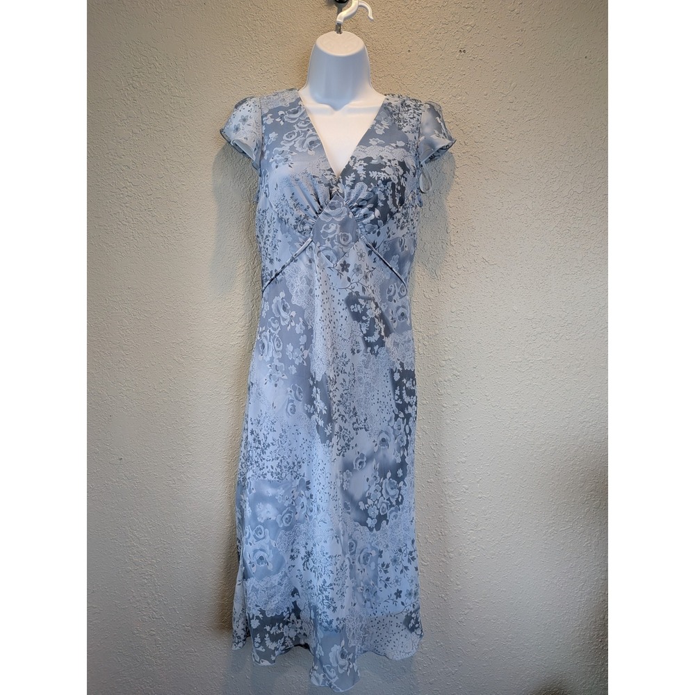 Babydoll Fairy Blue Floral Dress Size 5/6‎ Flutter Sleeve y2k 90s Cottagecore